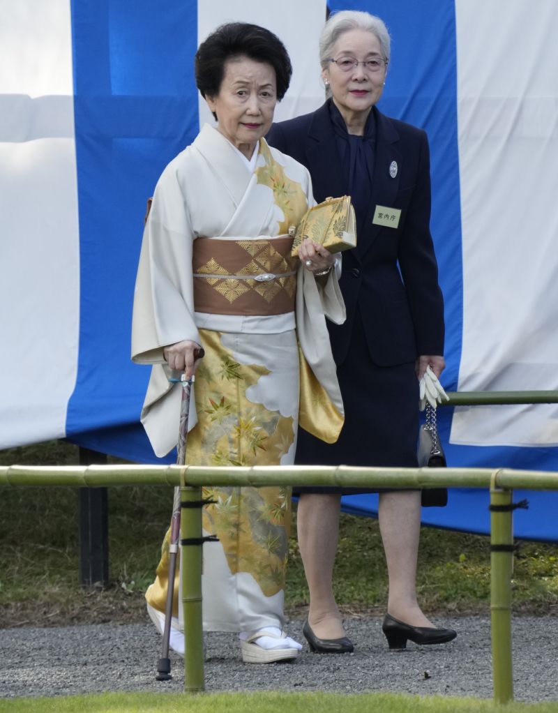 秋の園遊会で和装を披露された華子さま。（2024年10月、写真／JMPA）