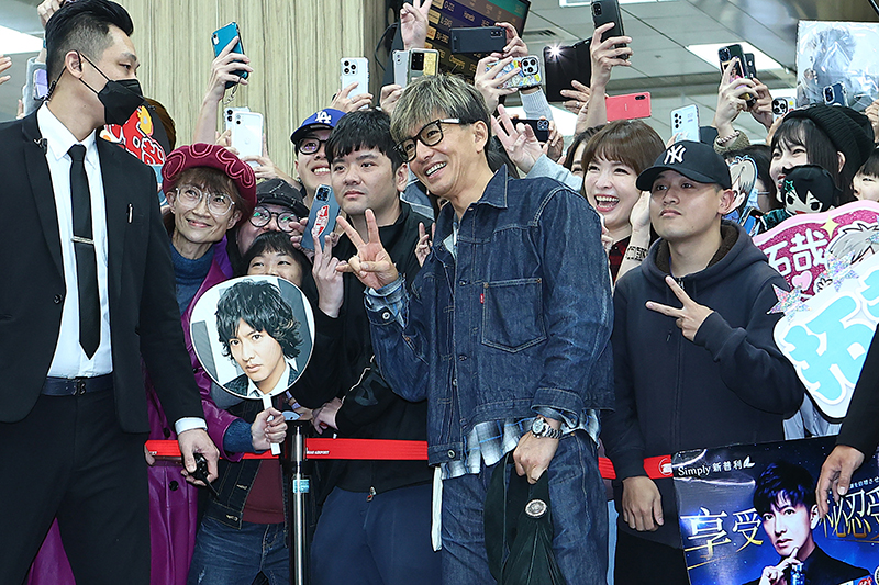 2025年4月、台湾で熱烈歓迎された木村（時事通信フォト）