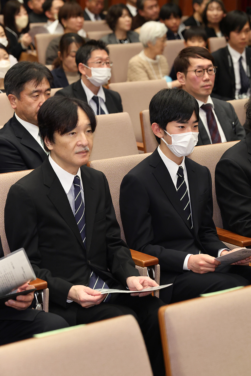 悠仁さまがビオトープコンクールに出席されるのは2度目（2026年2月、撮影／JMPA）