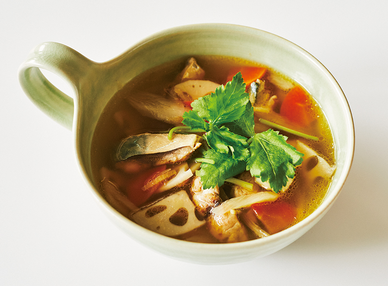 「さばと根菜のけんちん汁」