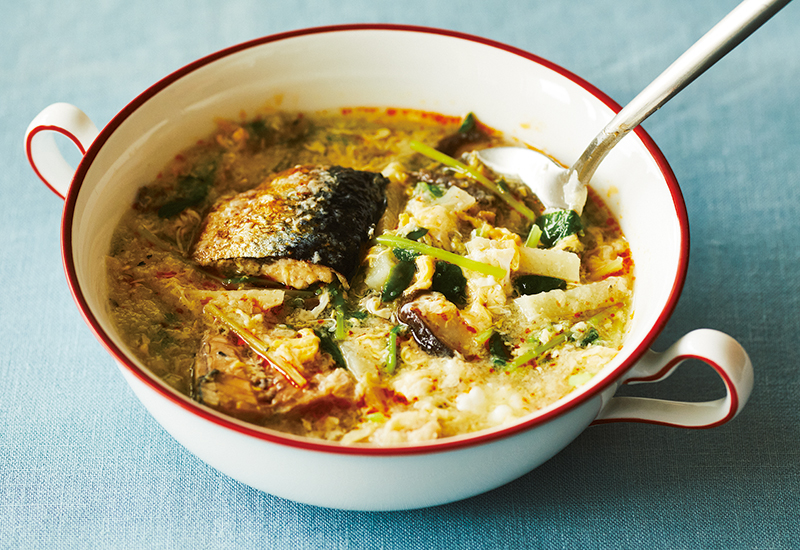 「さば缶でサンラータン」