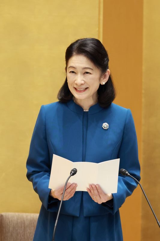 柔らかな眼差しを向けながらスピーチに臨まれた紀子さま。（2026年2月、写真／JMPA）