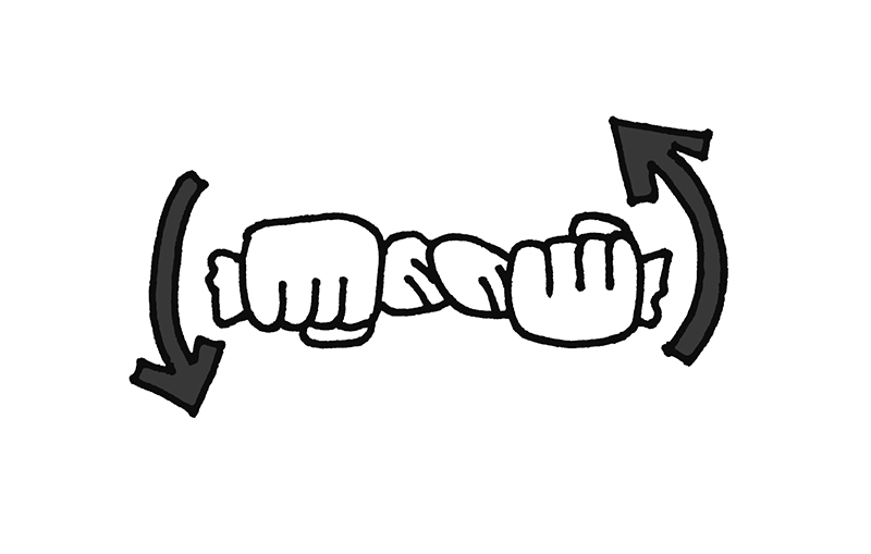 水分がなくなるくらいの強さをイメージ（イラスト／ひろいまきこ）