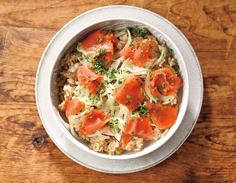 「スモークサーモンの洋風ちらし寿司」