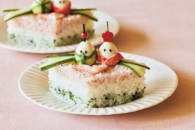 「ひし餅風3段飾り寿司」