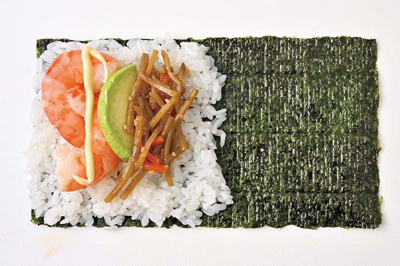 「ボイルえび×きんぴらごぼう×アボカド×マヨネーズ」