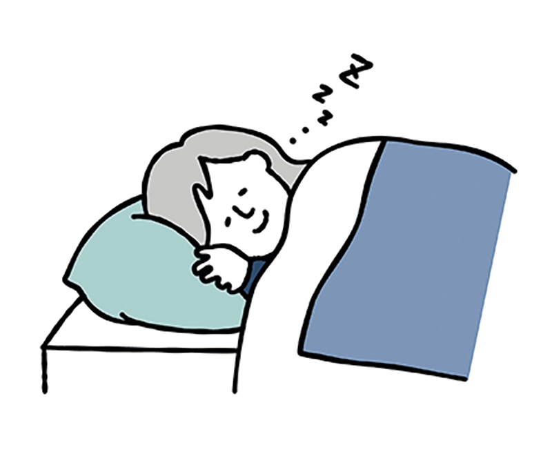 布団よりベッドで快眠を（イラスト／PIXTA）