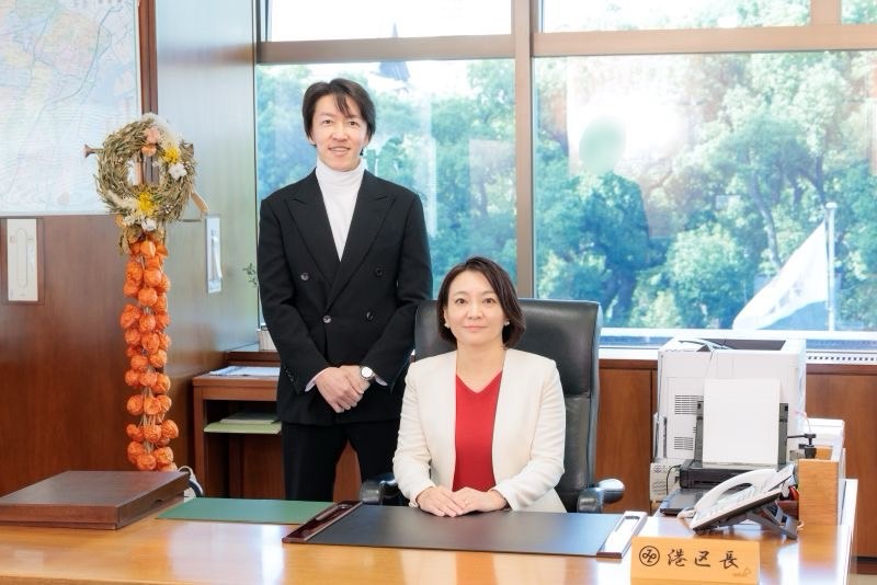 シーラ杉本会長と清家港区長