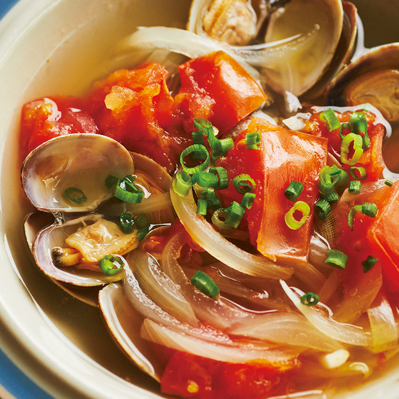 「トマトとあさりのスープ」