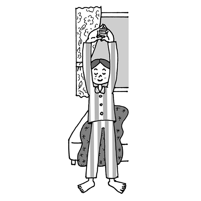側面体操（イラスト／ひろいまきこ）