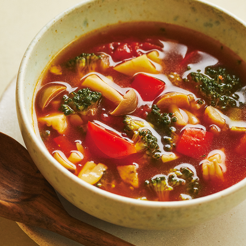 「トマトとブロッコリーのデトックススープ」