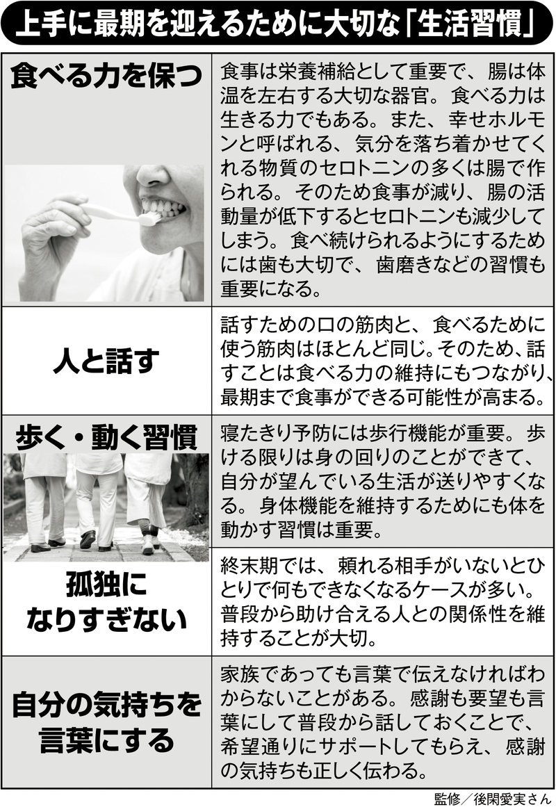 上手に最期を迎えるために大切な「生活習慣」