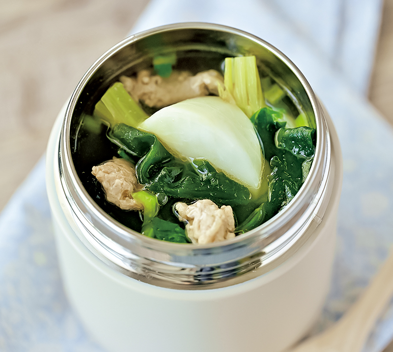 「かぶとわかめのポン酢スープ」