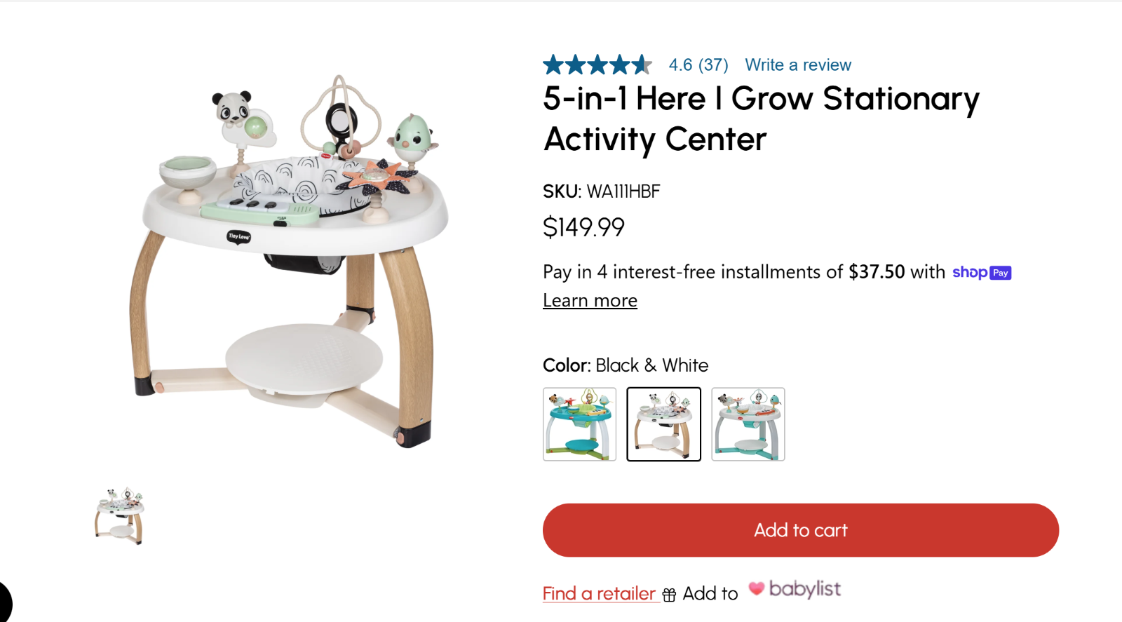 乳幼児の五感を刺激する仕掛けがたくさん施されている。（写真／「Tiny Love」の公式ホームページより）