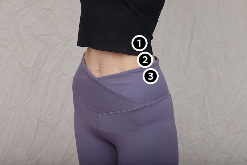 【1】〜【3】の順にそれぞれ3秒つまんで圧をかけ、左右に5回揺らす