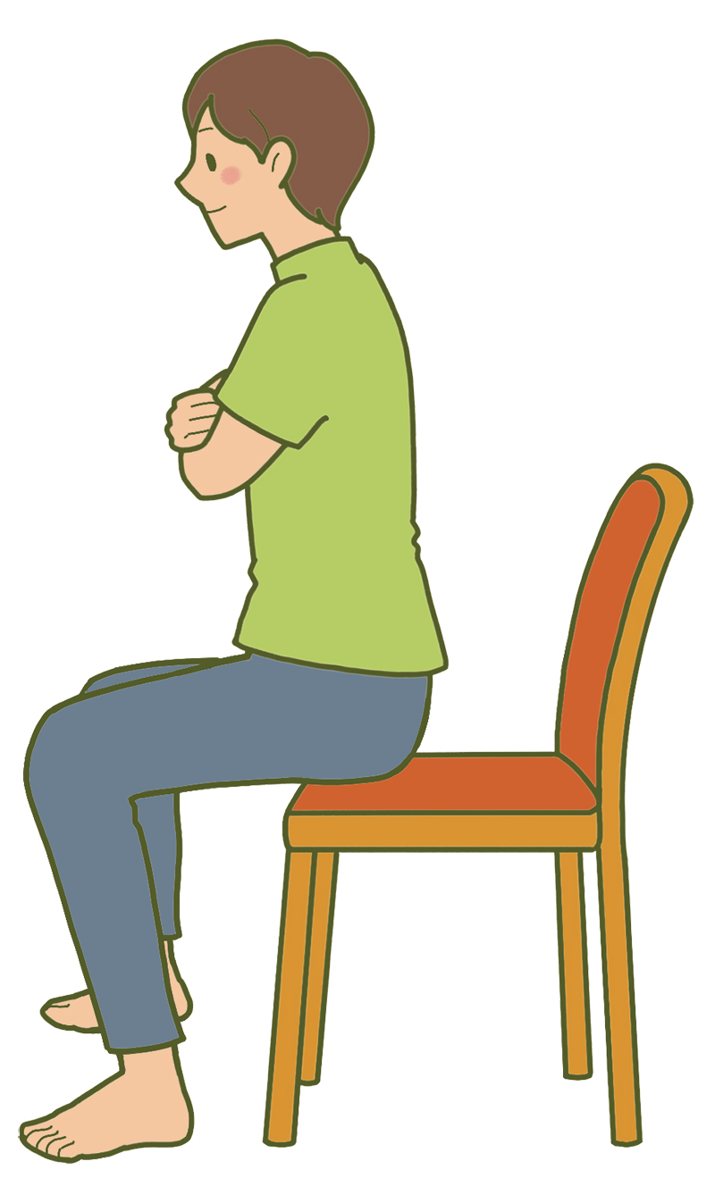 脚の力を抜いて10秒休む（イラスト／いばさえみ）