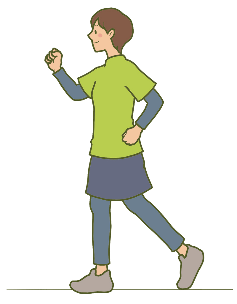 リズミカルに適度な速さで（イラスト／いばさえみ）