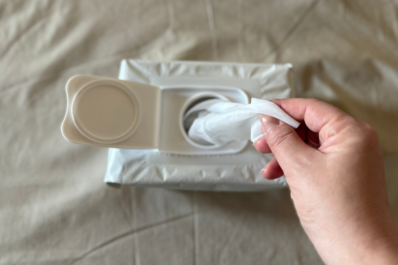 しっかりしたフタで1枚1枚が引き出しやすい