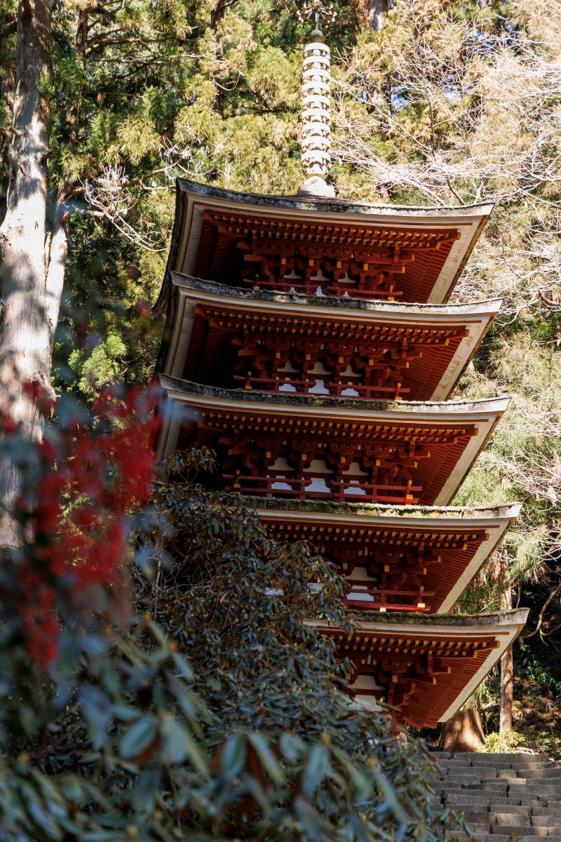 室生寺のシンボルとも言われる国宝「五重塔」。