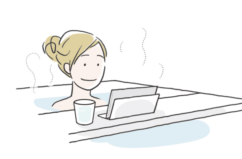 動画は10分以上は見ないこと（イラスト／上田惣子）