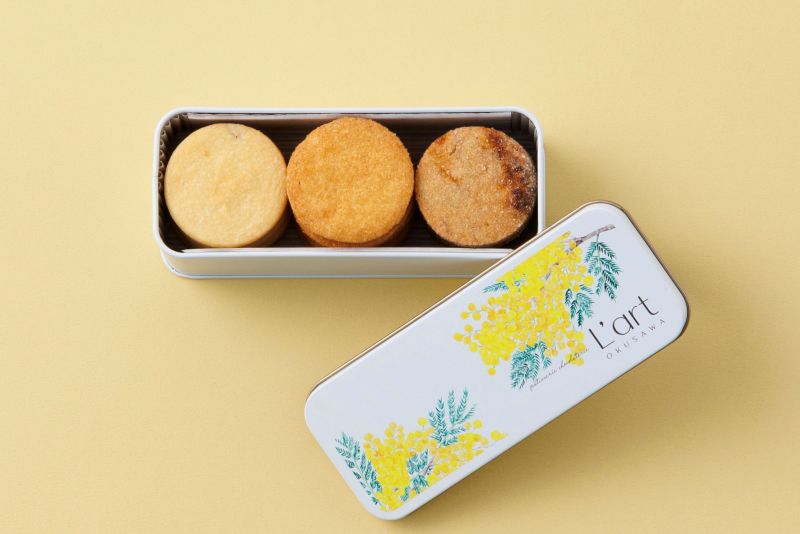 「パティスリーラル奥沢」ミモザ缶（撮影／玉井幹郎）