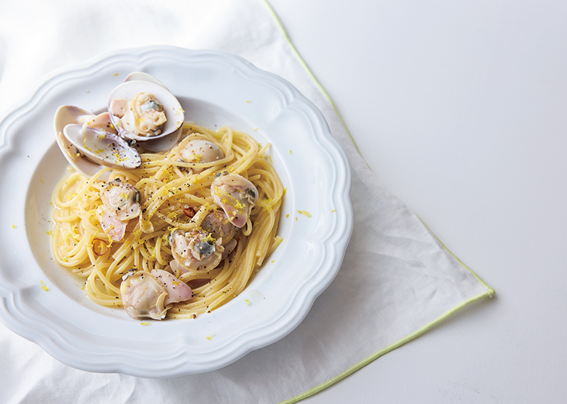 「はまぐりのガーリックパスタ」