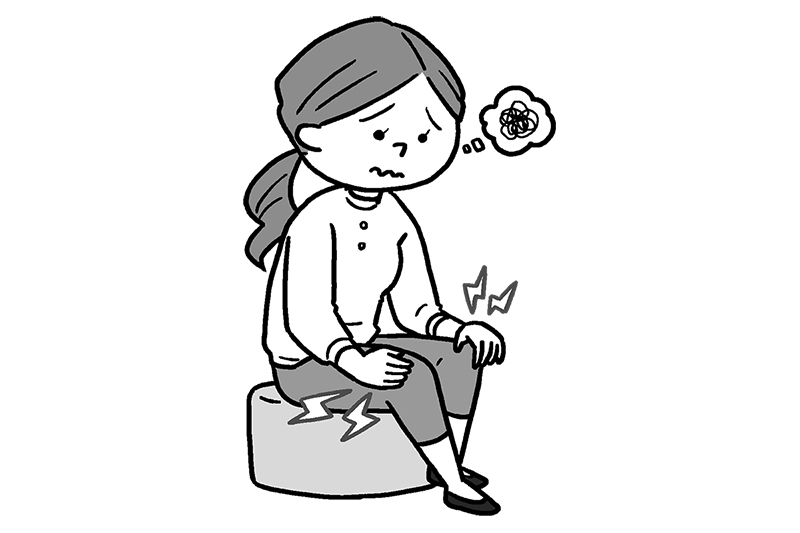 イライラや心配事が多いとひざも痛くなりがち