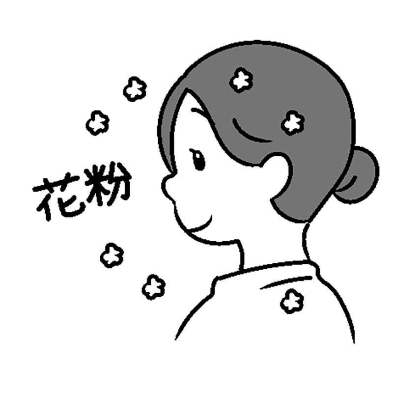 花粉が体内に侵入（イラスト／藤井昌子）
