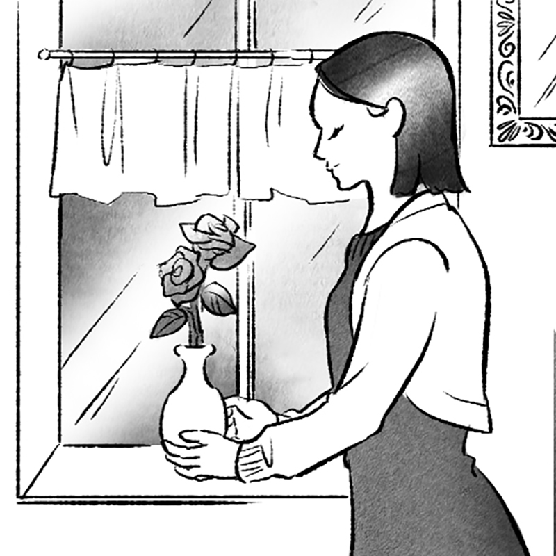 自分をイメージした花を飾ることが幸運につながる（イラスト／ico.）