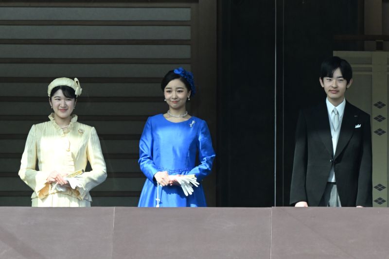 陛下の誕生日に行われた一般参賀では若い世代の皇族が並んだ。（2026年2月、写真／横田紋子）