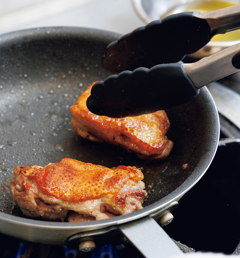 7割くらい焼けたところでひっくり返す