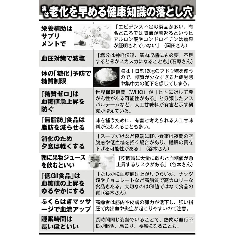 実は老化を早める健康知識の落とし穴