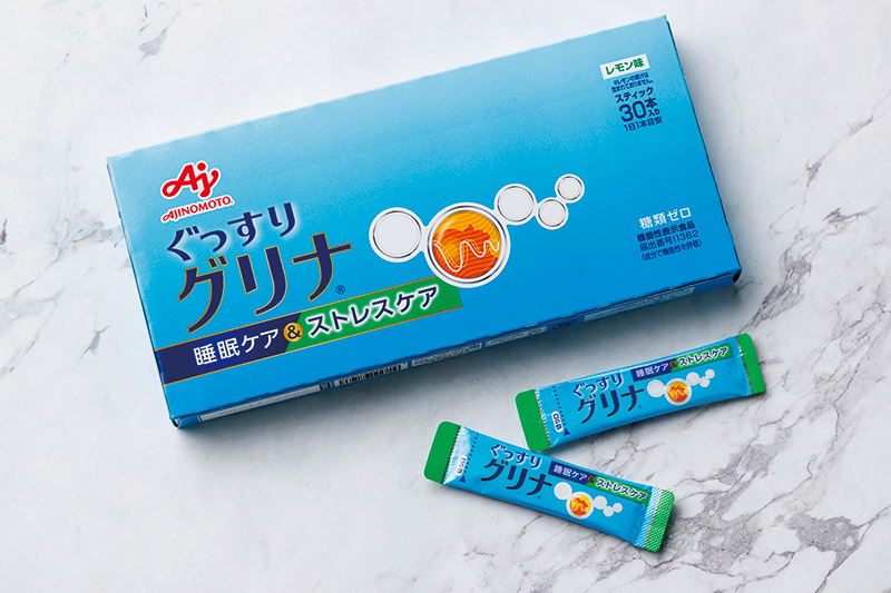 「グリナ（R） 睡眠ケア＆ストレスケア（30本入り）」（5560円/ 味の素）