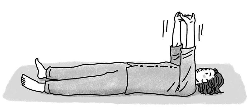 ＜キャプ＞「指が楽に開く！」（イラスト／鈴木みゆき）