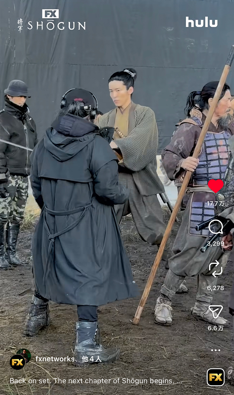 撮影期間は半年から1年ほどだという（『SHOGUN』の公式インスタグラムより）