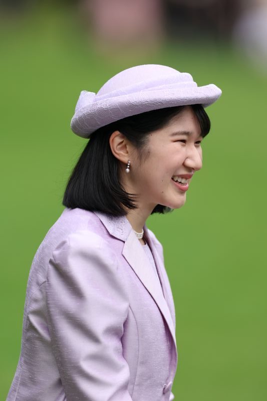 ボブヘアにされてから初めての園遊会だった。（2026年4月、写真／JMPA）