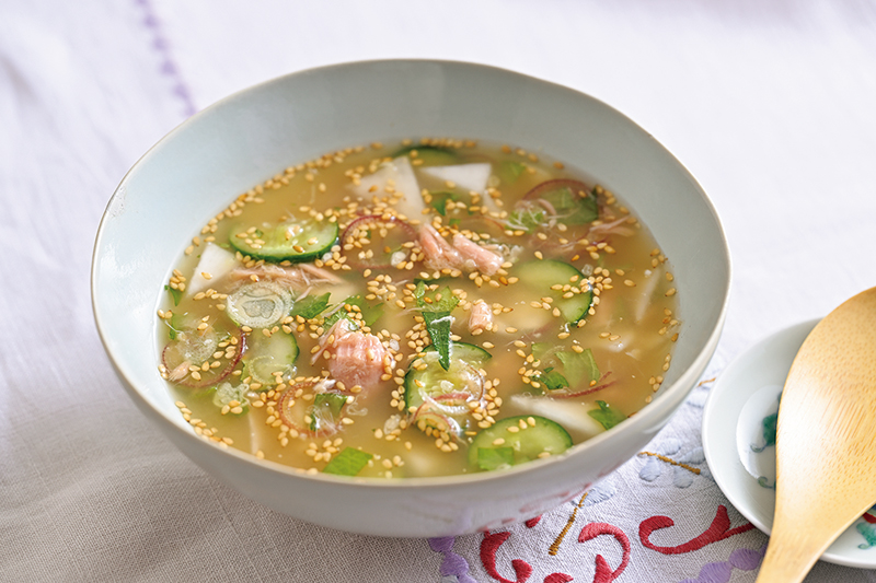 水キムチの冷や汁風スープ