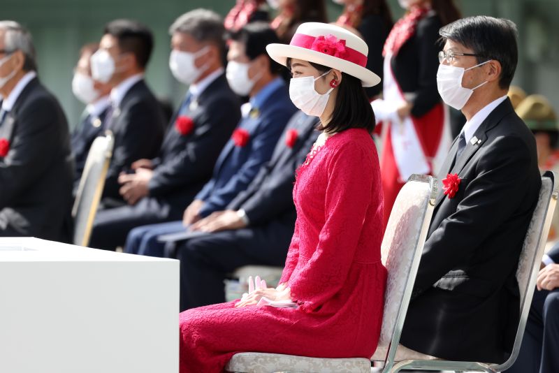 背筋をピンと伸ばされて。（2022年10月、写真／JMPA）