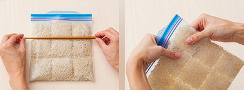 ゆでたもち麦はフリーザーバッグで冷凍しておくと便利