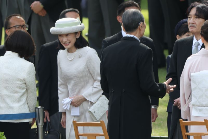 帽子の差し色は淡いグリーン。（2026年4月、写真／JMPA）