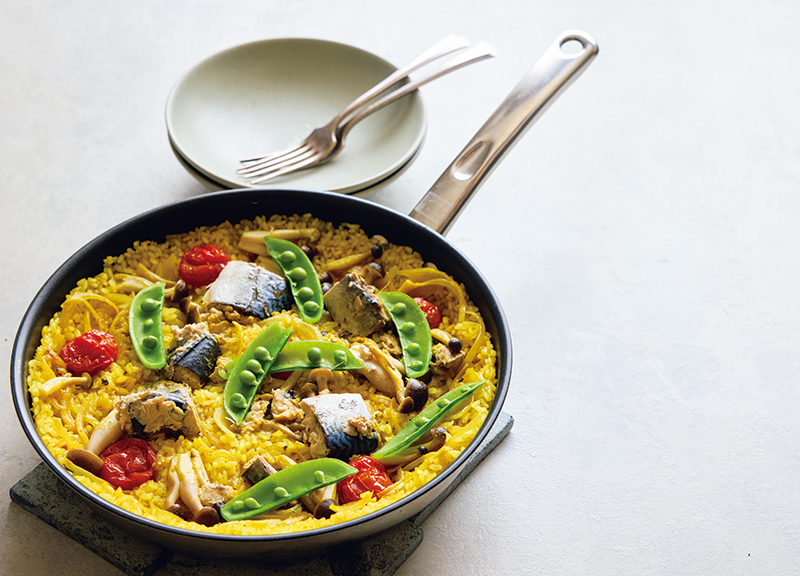 さばのカレーパエリア