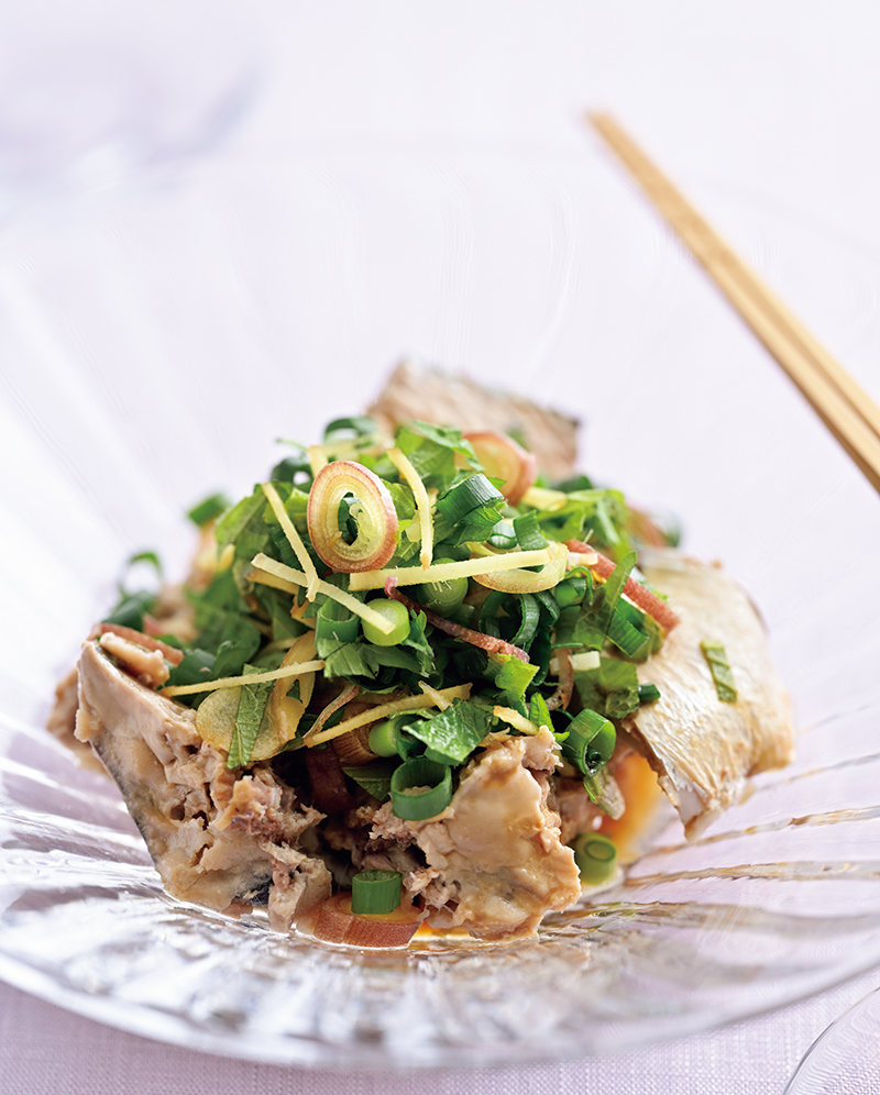 さばの薬味まみれ