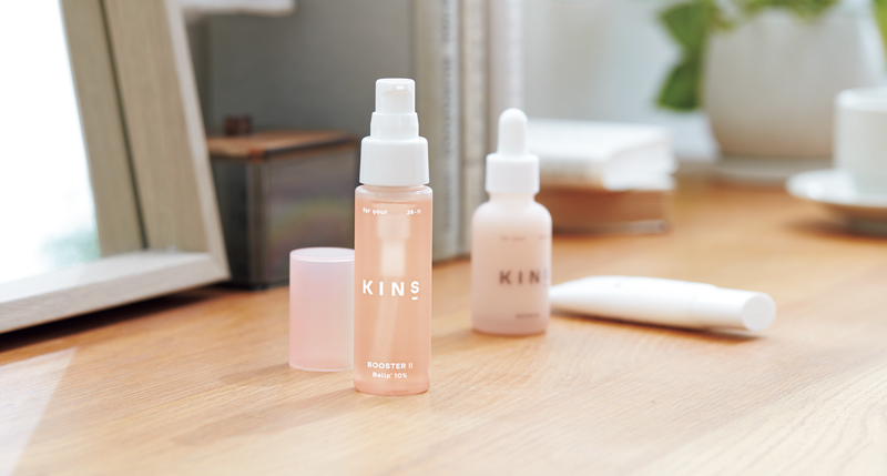 Bellpを高濃度に配合したのが KINSのブースター（手前）