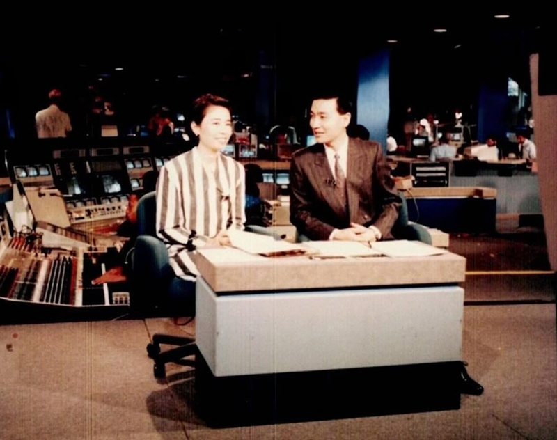 『ニュースステーション』の取材で、久米さんとともに米・アトランタのCNNのスタジオを訪れたことも（安藤さんのインスタグラムより）