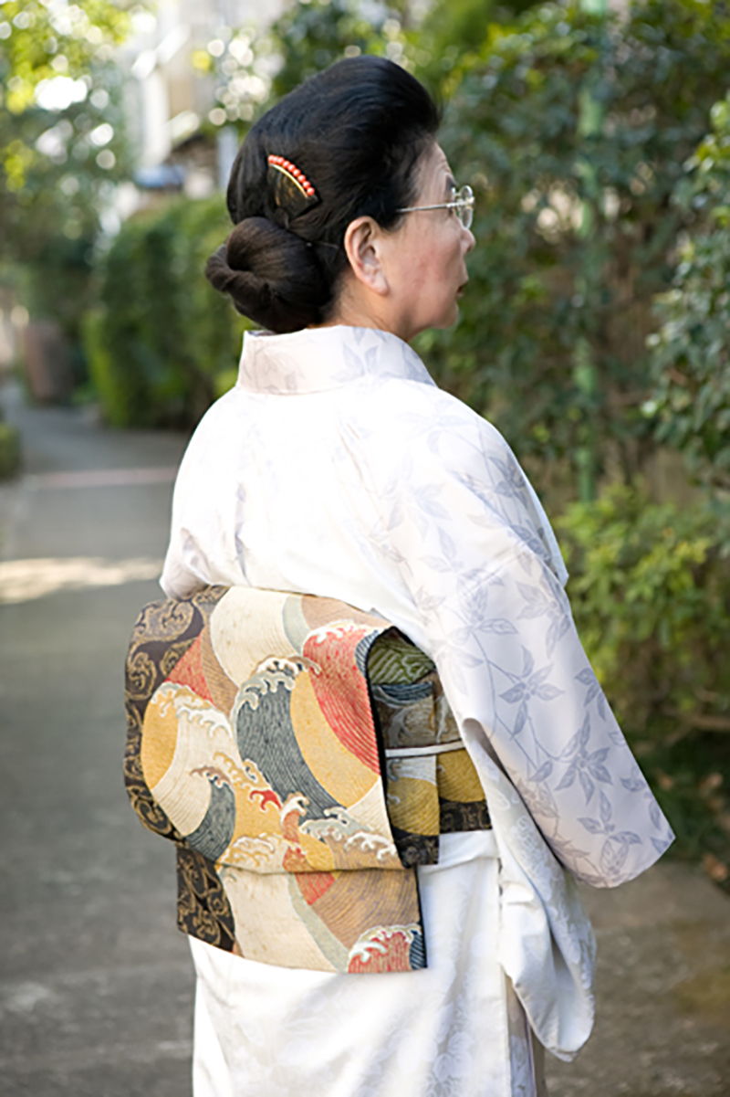 鈴木富佐江さんが開発した造り帯（鈴木さん提供写真）