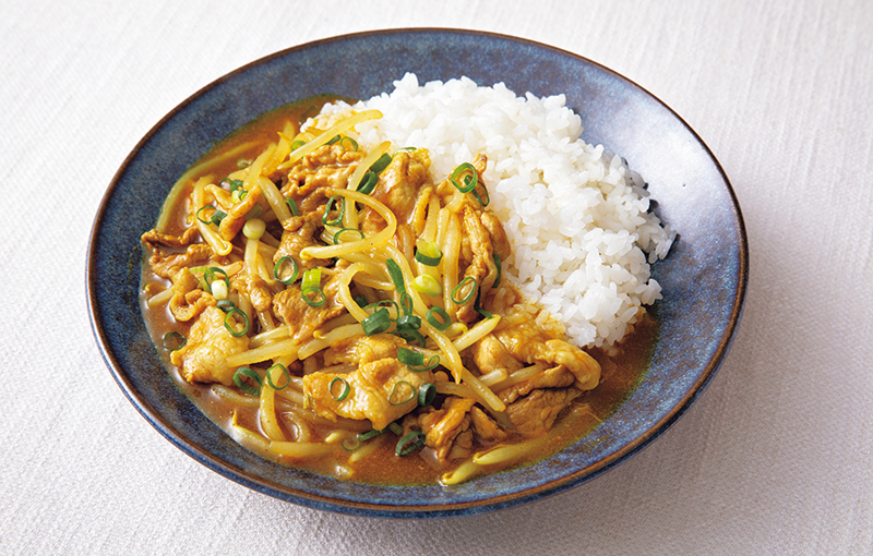 こまともやしの和風カレー（加熱時間8分）