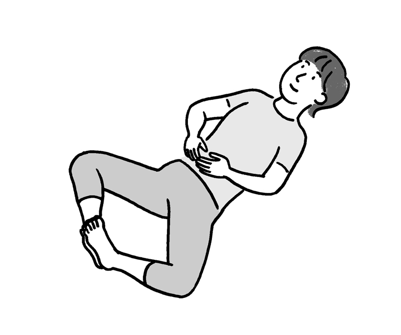股関節周りに力が入ればOK（イラスト／細川夏子）