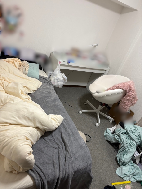 一時的に不登校だった子供の親より。部屋が荒れてしまったという（読者提供）