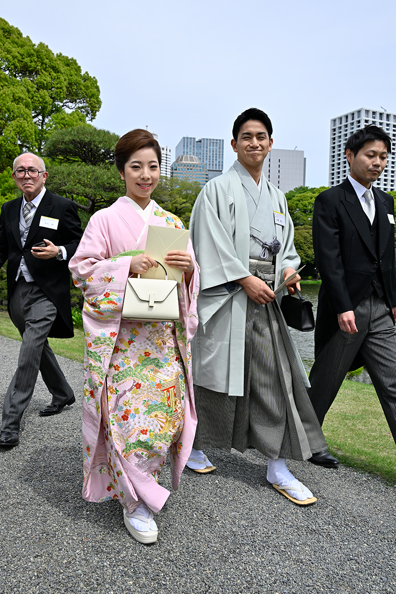 プロデュースするアイスショーの開催を報告した、りくりゅうの2人（2026年4月、撮影／JMPA）