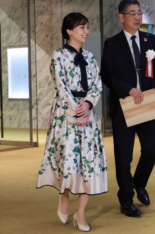 ワンピースをお召しになることが多い。（2026年5月、写真／JMPA）